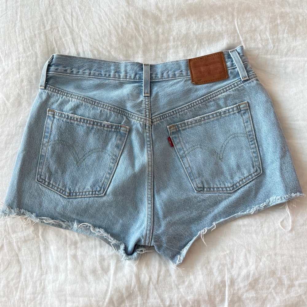 Levi's Women's Light Blue 501 Denim Shorts
